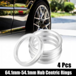 4pc OD 64.1mm to ID 54.1mm Auto Hub Centric Rings Wheel Bore Center Spacer