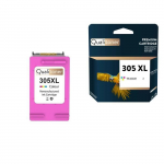 Cartouche d'encre - QUALITONER - 305 XL - Couleur - Tr&egrave;s grande capacit&eacute; - Compatible Deskjet/Envy