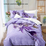 2/3 tk Lilla Lilleline Tekstuuriga Voodipesukomplekt Mugavuskomplekt Liblika Mustriga Tekikott Lilla Voodipesukomplekt Voodipesu Kaunistamiseks Duvet Cover Set&EU Single(135x200cm) white