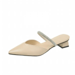 Sussid Rhinestone k&otilde;rged kontsad teravatipulised muulad Uued suvekingad Naine Mood Elegantne Slip-On Sweet Party 34