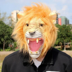 Zootopia L&otilde;vimask Halloweeni Lateksist Pea Kost&uuml;&uuml;m Cosplay Peole Cosplay Metsiku Loomade Kuninga Mask Meestele Halloweeni Peo Rekvisiidid