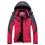 Naiste Mountain Waterproof Shell jope Suusajope Tuulekindel jope Talvine soe jope telkimiseks XL roosa punane v&auml;rv