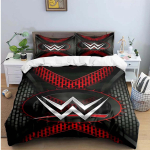 Moodne maadlus Spordid W-Wwe 3D Prinditud Voodipesukomplektid Vooditarvete Komplekt Tekikott Voodikatte Komplekt Voodipesu Komplekt Luksuslikud Kingitused AU Single(140*210cm)3pcs gray