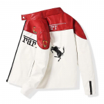 F1 V&otilde;idus&otilde;idu PU Nahast Tikitud Jakk - Meeste Trendikas Mootorratta & Pesapalli Stiil 3XL