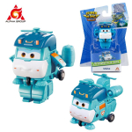 Super Wings Mini Dizzy Transformeeruv Robot Lennukiks 3 Sammuga 2 Tolli Deformatsioon Tegevuskujud 2 Režiimi Muutuv Laste M&auml;nguasi blue
