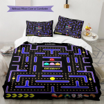 Pacmani Mustriga Voodipesu Tekikott Komplekt Tekikott Padjap&uuml;&uuml;r Kodu Kaunistus Kingitus (1 * tekikott + 2 * padjap&uuml;&uuml;ri, ilma s&uuml;damikuta) 135x200cm white