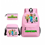 Minecraft 3tk Komplektid Seljakott Mochila Laste Mahutavusega Kotid 1