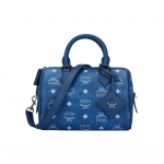 MCM Ella Visetos Boston Bag H&otilde;bedase Tooni Riistadega Naiste &Otilde;lakott Sinine MWBFAEA031F001 Basic Set (Bag+Dust Bag)