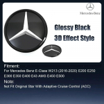 Autokleeps Mercedes Benzi jaoks H&otilde;bedane ja Must OE Stiilis Esiv&otilde;re T&auml;he Embleem Kroomitud Logo Embleem Sobib Mercedes Benz E200 E25