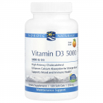 Nordic Naturals, vitamiin D3 5000, apelsin, 5000 IU, 120 pehmet geeli