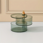 P&ouml;&ouml;rlev kommikarp, p&auml;hklite ja suupistete hoiukarp kodu elutuppa, lauaplaadi ehtete p&ouml;&ouml;rlev hoiukarp, 2/3/4-kihiline pudi-padi hoiukarp 2 Layers roheline