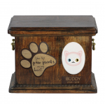 Turkish Angora - urn for cat ashes, personalized urn with engraving, commemorative box for cat ashes by Art-Dog brand