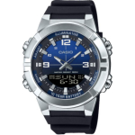 CASIO Kvartsmehhanismiga Vaikerihmaga K&auml;ekell Unisex Sinine sihverplaat AMW-870A-2AV Blue Dial