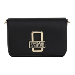 Versace Jeans Couture Kirjalogo &Uuml;hev&auml;rviline Klapp PU Crossbody &Otilde;lakott V&auml;ikesed Naiste kotid Must 74VA4BR1-ZS585-899 Basic Set (Bag+Dust Bag)