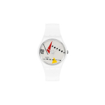 SWATCH Unisex 34mm Valge k&auml;ekell SO31W106 SO31W106 SO31W106