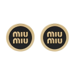 Miu Miu Kirjalogo Dekoratiivsed Romantilised Metallk&otilde;rvar&otilde;ngad Naiste k&otilde;rvar&otilde;ngad Must 5JO912_2F6T_F0002 Box