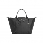 Longchamp Le Pliage 45 L&uuml;hikese k&auml;epidemega Kokkupandav Kangast Reisi-Tote Kott Naiste tote kott Must 1623619001 Black