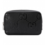 Gucci Double G logoga lukuga nahast tualett-kott Meeste tualett-kott Must 766957-AABY0-1000 Basic Set (Bag+Dust Bag)