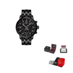 TISSOT PRC200 Kvartsliikumisega Meeste K&auml;ekell Kell 43mm Must Tihvtikuga Roostevabast Terasest K&auml;epael T114.417.33.057.00 Black Dial black