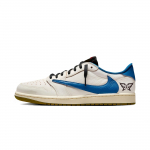 Travis Scott x Jordan Air Jordan 1 koost&ouml;&ouml; Polsterdus, Kulumiskindel Madala s&auml;&auml;rega Vintage Korvpallijalatsid Unisex DZ4137-700(Team723-) 35.5
