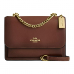 Coach Klare Metallist Silt Nahast Crossbody Kott Naiste kotid Kuldne Mahagon CDY35-IMR1W Basic Set (Bag+Dust Bag)