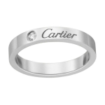 Cartier C De Klassikaline Plaatinast Teemantr&otilde;ngas Unisex r&otilde;ngad B4051300 Box,50,Warranty Not Included