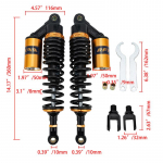 Universaalne 360mm Mootorratta Osa Tagumine Vedrustus Amortisaator Vedruga Reguleeritavad Amortisaatorid Honda Yamaha Kawasaki Suzuki ATV Quad jaoks