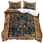 William Morris Kuldne Liilia Tekikott Komplekt 2 Padjapuuriga, Pehme Mikrokiud Voodipesu Kuningas/Kuninganna Suurus, Jakobiini Lilleline Tekikott 70x133cm 2pcs