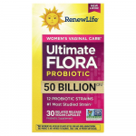 Renew Life Ultimate Flora Naiste Tupe Probiootikum 50 Miljardit CFU Taimsed Kapslid (30/60 tk) 30 pcs - 1 ea