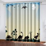 Pimendav Kardin Kodukaunistus Dinosaurus Varjude Tr&uuml;kk Lastele Oluline Magamistuba Elutuba K&otilde;rge Varjuga Kardinad Erinevad Dinosaurusmustrid W55 X H120cm X 2&HOOK