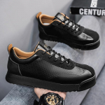 Luksuslik Mood Meeste Vabaaja Jalan&otilde;ud Nahast K&otilde;ndimissneakerid Retro Platvormiga Spordijalatsid Mugavad Madalad Jalan&otilde;ud Meestele Zapatos Hombre 39 must