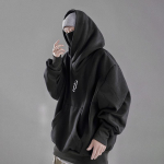 Kapuutsiga dressipluusid Gooti stiilis Harajuku Pullover Hiphop Must Hoodie Oversize BF Stiilis Tume Turtleneck Vabaaja Punk Riided Lahedad L