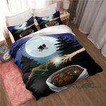 E.T.  . E.T. the Extra-Terrestrial Multikaprindiga 3-osaline voodipesukomplekt &mdash; Tekikott ja padjap&uuml;&uuml;rid | Sobib teismelistele ja lastele 135X200cm