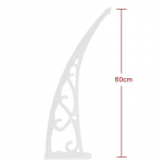 60/80cm alumiiniumisulamist kronstein, v&auml;listingimustes r&otilde;du p&auml;ikesekatte kronstein, ukse- ja aknalaudade p&auml;ikesekatte kronstein, valge ja must
