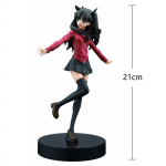 FGO Anime Kuju Tohsaka Rin tegevuskujud Tagasi vaatav poos Tohsaka Rin Kuju PVC mudel T&auml;iskasvanud kaunistus Kuju kingitused 21cm 21cm