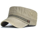 Pestud puuvillane m&uuml;ts Meeste vabaaja ainulaadne disain S&otilde;jav&auml;em&uuml;tsid Vintage lame nokaga m&uuml;ts Reguleeritav neljaks hooajaks Adjustable 56-60 cm khaki