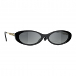 Chaneli logo disainiga ovaalsed p&auml;ikeseprillid Unisex p&auml;ikeseprillid Must A71781-X09961-S2218 F,Black