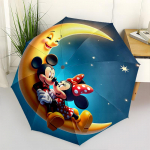 Mickey Minnie Automaatselt Avanev ja Sulguv Vihmavari, Kompaktne Reisivihmavari, Kerge ja Kaasaskantav, Sobib Randa S&otilde;itmiseks Bussi &Auml;ri