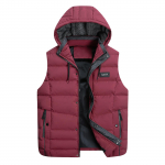 Meeste vabaaja talvine soe t&otilde;mblukk Varrukateta vest jakk Mantel Outwear Tops XXXXL punane