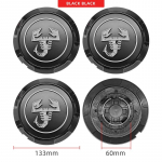 4 tk 133 mm Sportveljekatekate Auto Emotsioon Varustus Scorpion Veljekatted Veljekeskus Tugev Kate Veljekate Ratta Keskkatte Kate Fiat Abarth 500 jaoks