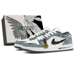Jordan Air Jordan 1 Madalad Vintage Korvpallijalatsid Unisex Sinine Must 553558-165(Team1117-Kast) 42.5 gray