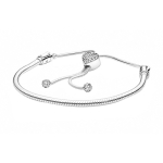 Pandora Moments Pave S&uuml;damekujulise Pannaliga Madal&uuml;&uuml;miga K&auml;ev&otilde;ru Naiste k&auml;ev&otilde;ru H&otilde;bedane 598699C01 Box+Shopping Bag white
