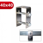 40*40mm Ruudukujuline Toru&uuml;hendusgalvaniseeritud jootmiseta Toru Fikseeritud Liigend Fikseeritud Toruklamber s&uuml;sinikterasest Klamber Kinnitus Ladustamisrest