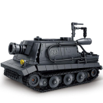 S&otilde;jaseeria WW2 Tiiger(P) Tanki ehitusklotside komplekt Sturm Tiger 38cm R&uuml;nnakum&ouml;rtri mudel DIY Laste m&auml;nguasjad Poisi s&uuml;nnip&auml;evakingitus black