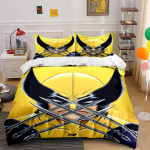 Kollane taust, Wolverine'i n&auml;gu. Voodipesukomplektid Tekikotikomplektid Tekikotid Padjap&uuml;&uuml;rid(1 * Tekikott 2 * Padjap&uuml;&uuml;ri (tekk ei kuulu komplekti)) 135x200cm yellow