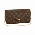 [Kasutatud] Louis Vuitton Pochette F&eacute;Licie 'Pruun Monogramm L&otilde;uend' - V&auml;ga Hea #55KSD ONE SIZE