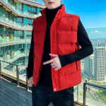 Meeste s&uuml;gis- ja talve Korea slim fit paksendatud &otilde;lgadega spordijope puuvillane vest L punane