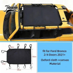 JIDIXIAN Auto pehme katus p&auml;ikesekate P&auml;ikesekate katte jaoks Ford Bronco 2/4 ustega 2021 2022 2023 2024 2025 Soojusisolatsiooniga v&otilde;rk Tarvikud for 2 and 4 Doors