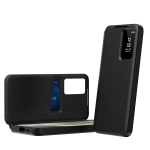 Minimalistlik nahast rahakott kaardihoidja &uuml;mbris Samsung Galaxy S25 S24 S23 S22 Ultra Plusile Flip Smart Display L&auml;bipaistva akna kattega Galaxy S25 Ultra must