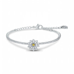 Swarovski Igavene Lilled Lilled Kollane Mitmev&auml;rviline Metallist Inlay K&auml;ev&otilde;ru Naiste H&otilde;bedane Valge 5542012 h&otilde;be